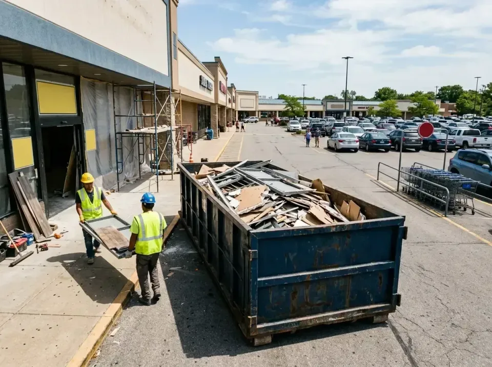 retail-store-renovation-debris-003 — frequently asked questions, Roll-off Dumpster Rentals in Roanoke, IL